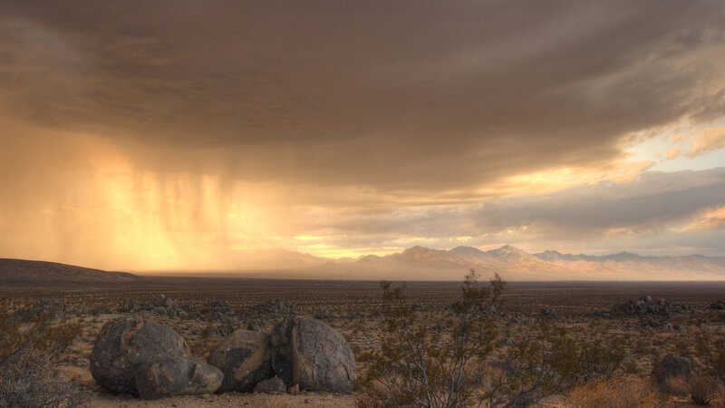 Desert Storm with Rain — Brown, Dramatic