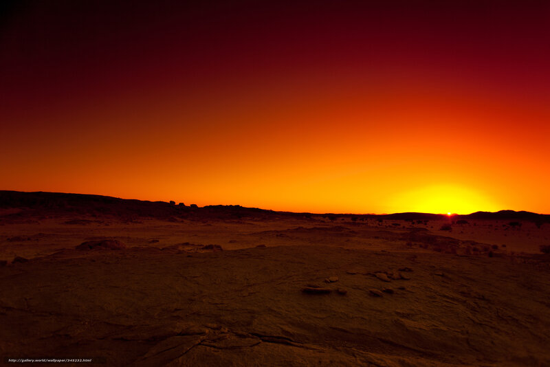 Desert sunset landscape