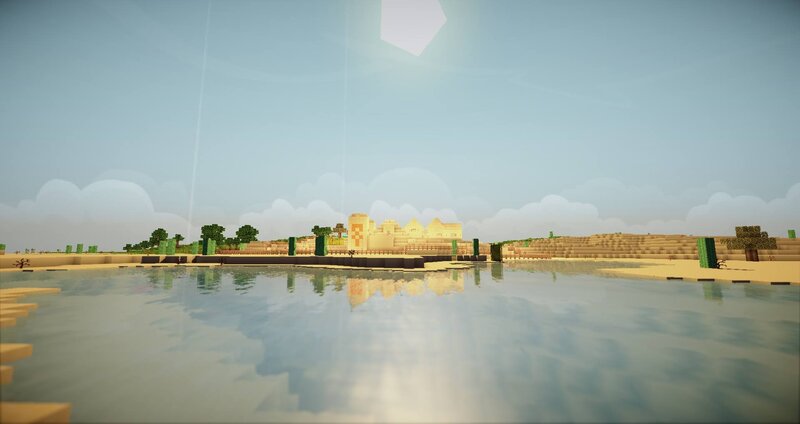 Desert Temple in Water