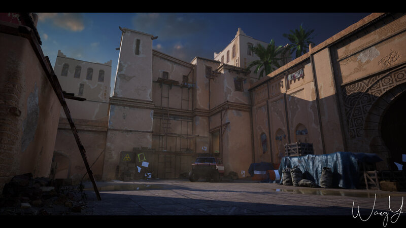 Desert Town Courtyard