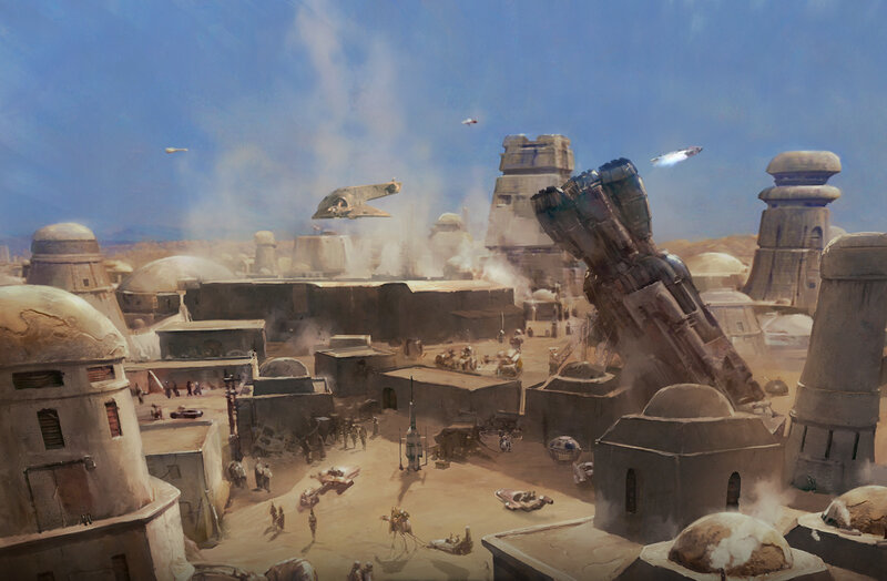 Desert town under attack