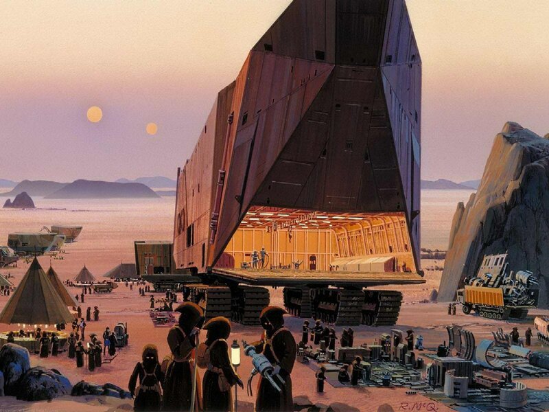 Desert trading post scene