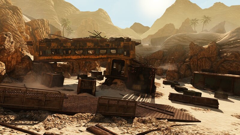 Desert train wreck