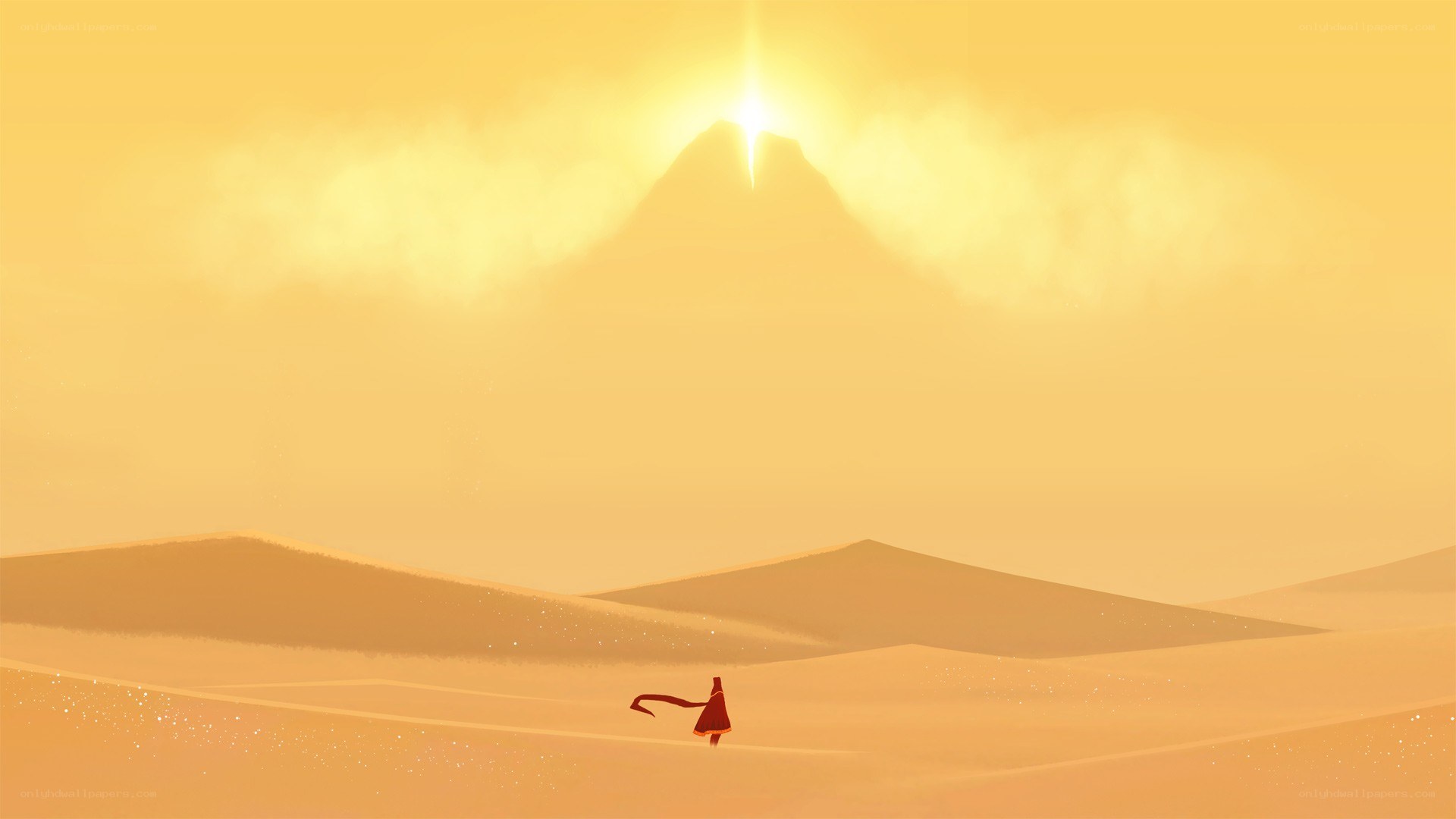 Desert traveler at sunrise