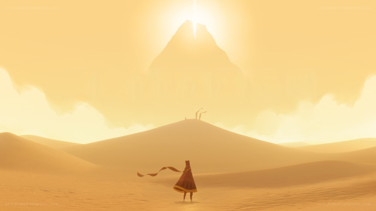 Desert traveler at sunset