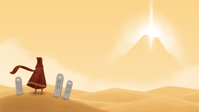 desert traveler with tombstones