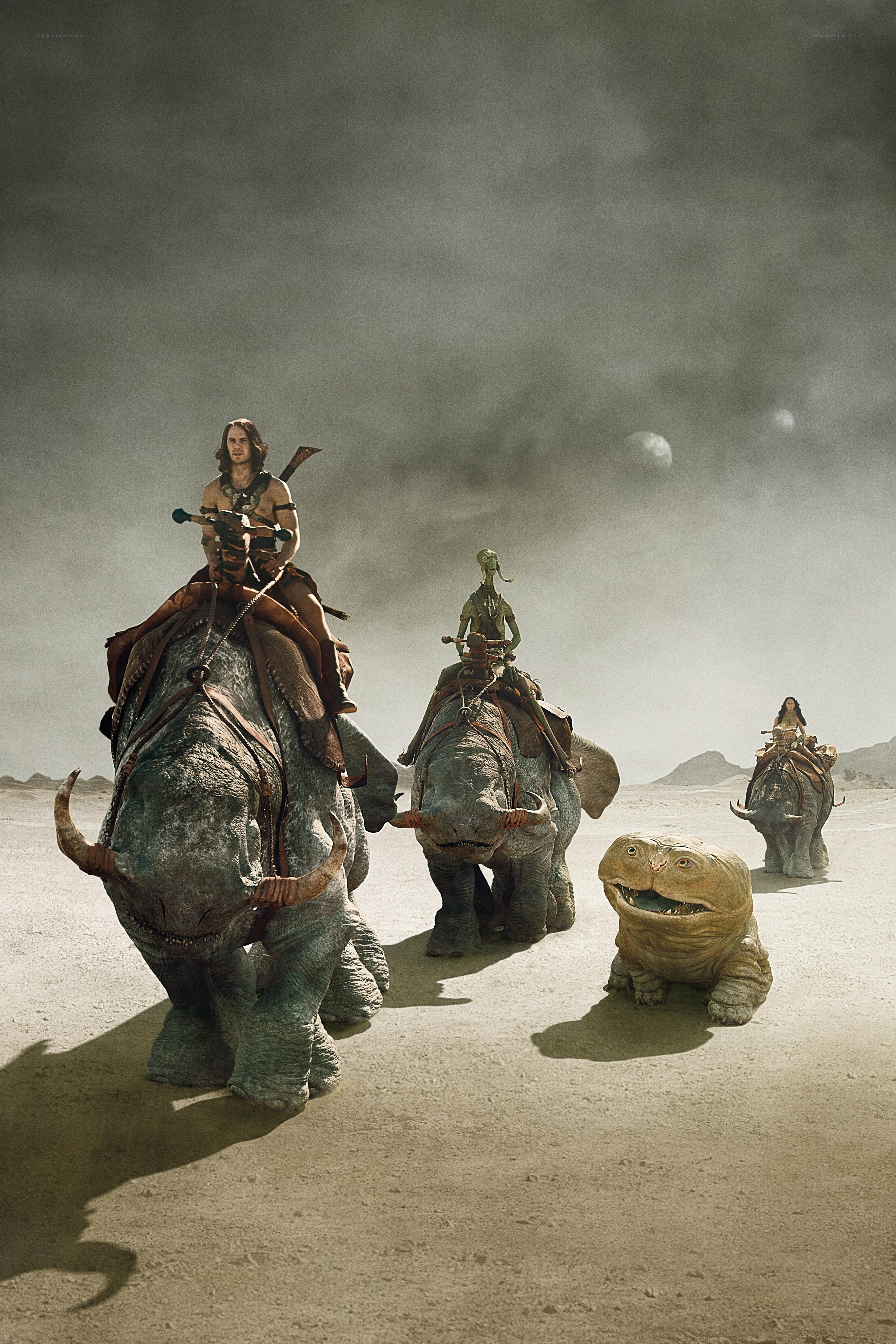 Desert travelers on alien beasts