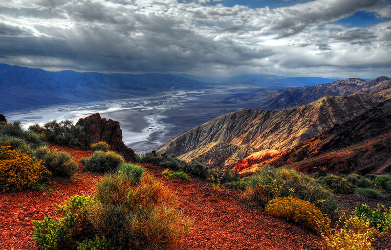 Desert Valley Landscape — Red
