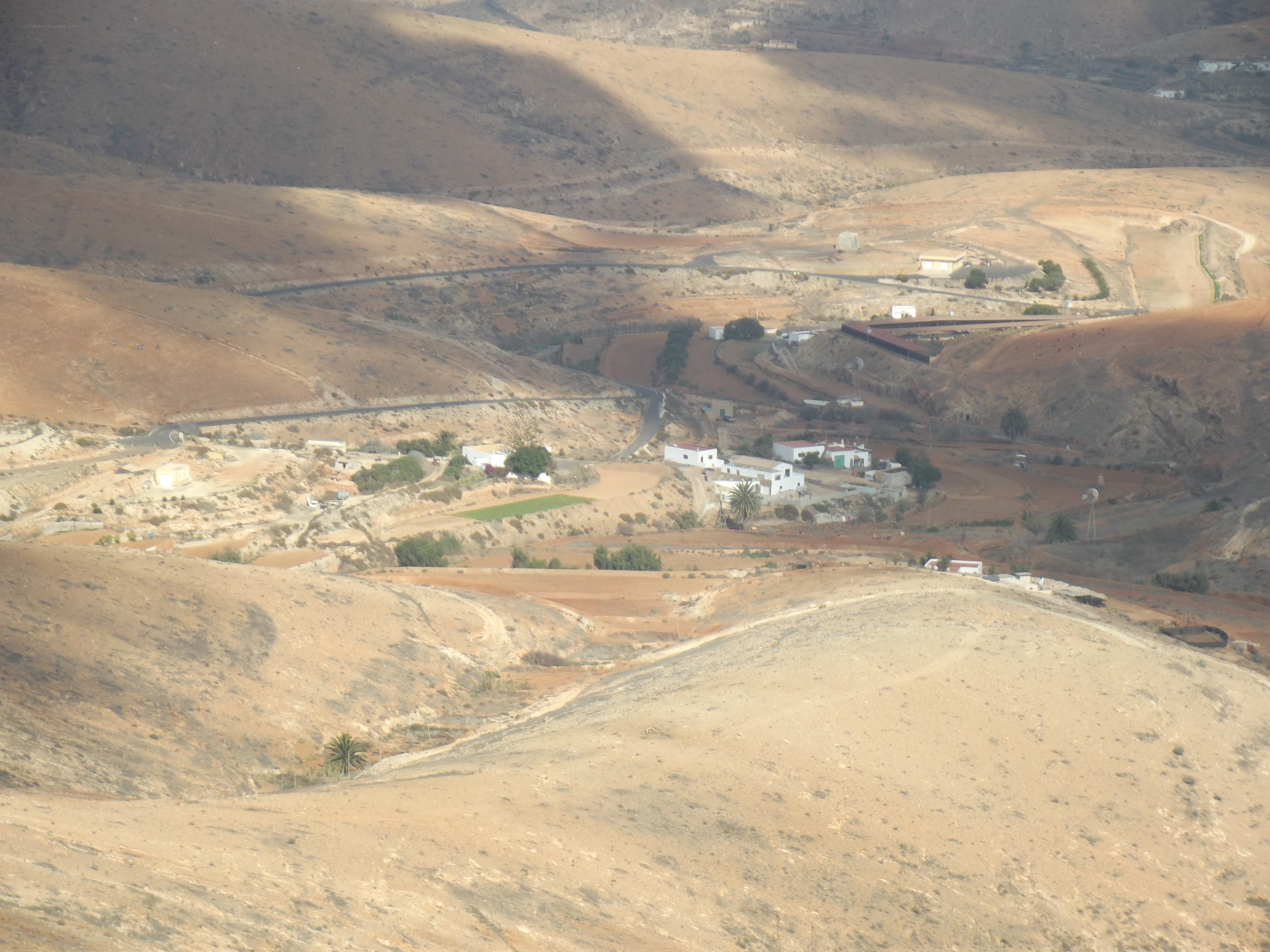 Desert village in a valley