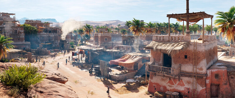 Desert Village Scene