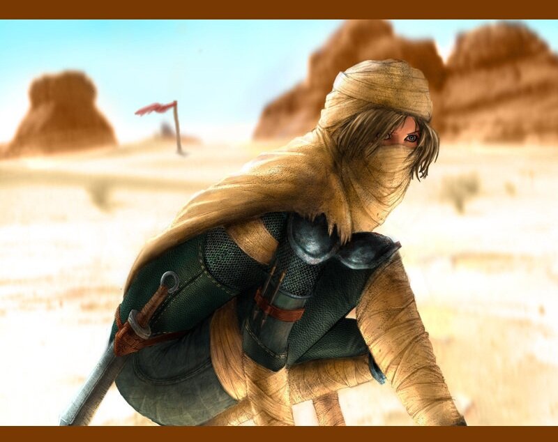 Desert Warrior Crouching