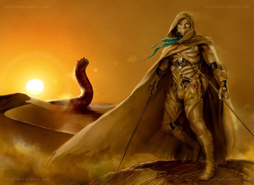 Desert warrior with sand worm
