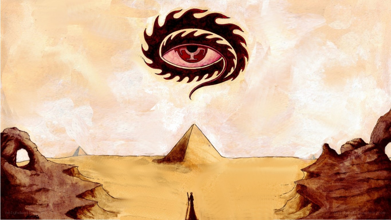 Desert with giant eye