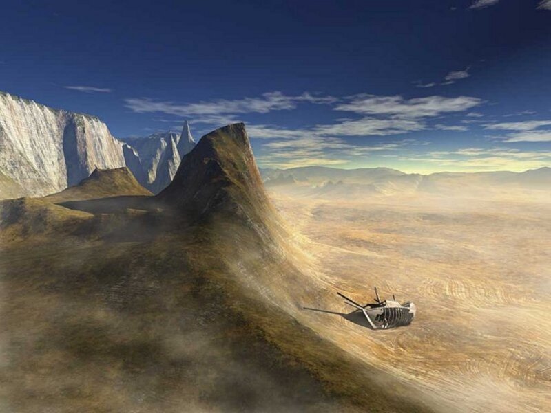 Deserted alien landscape