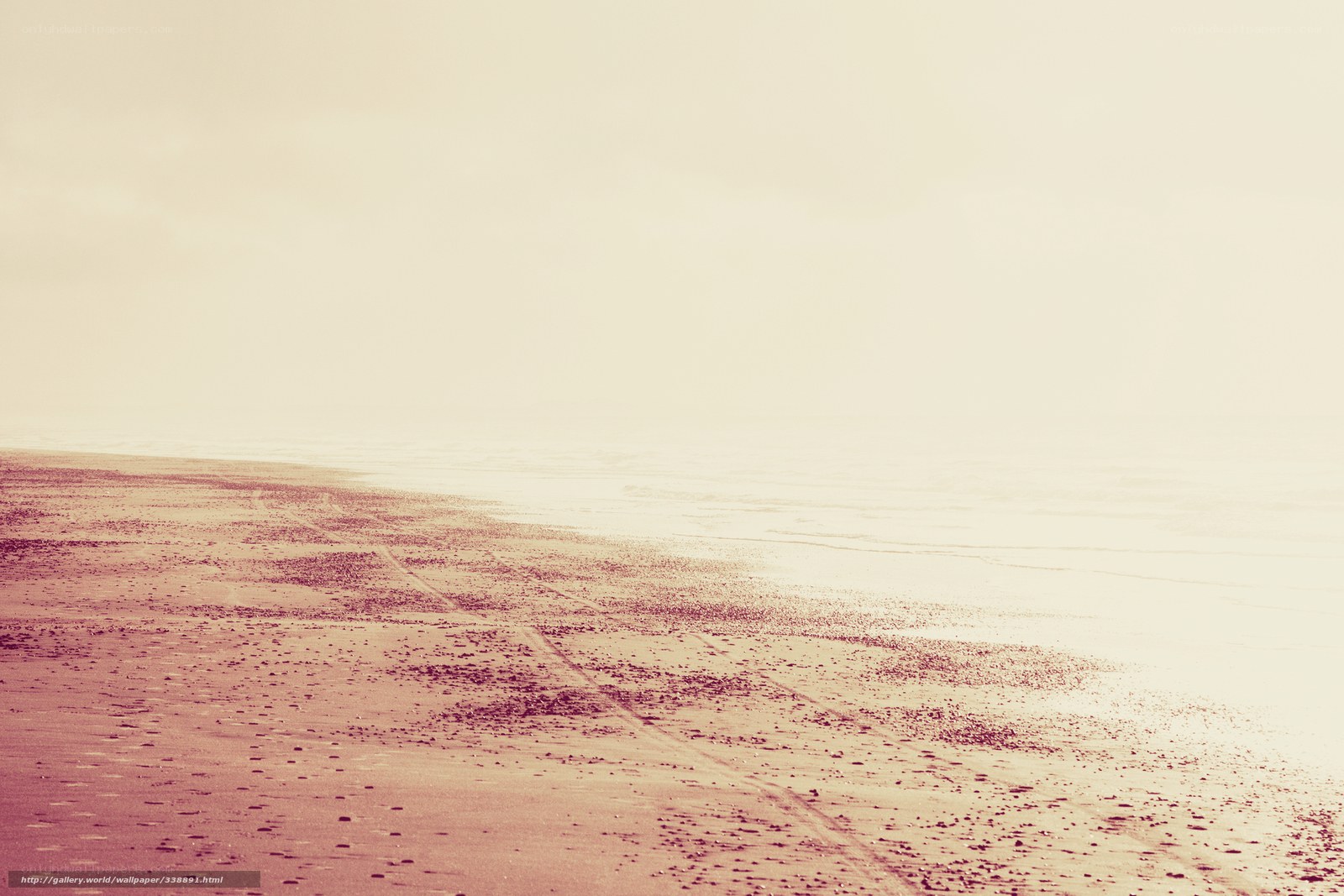 Deserted beach at dawn