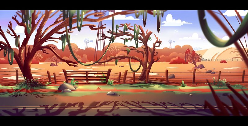 Deserted Farm Landscape