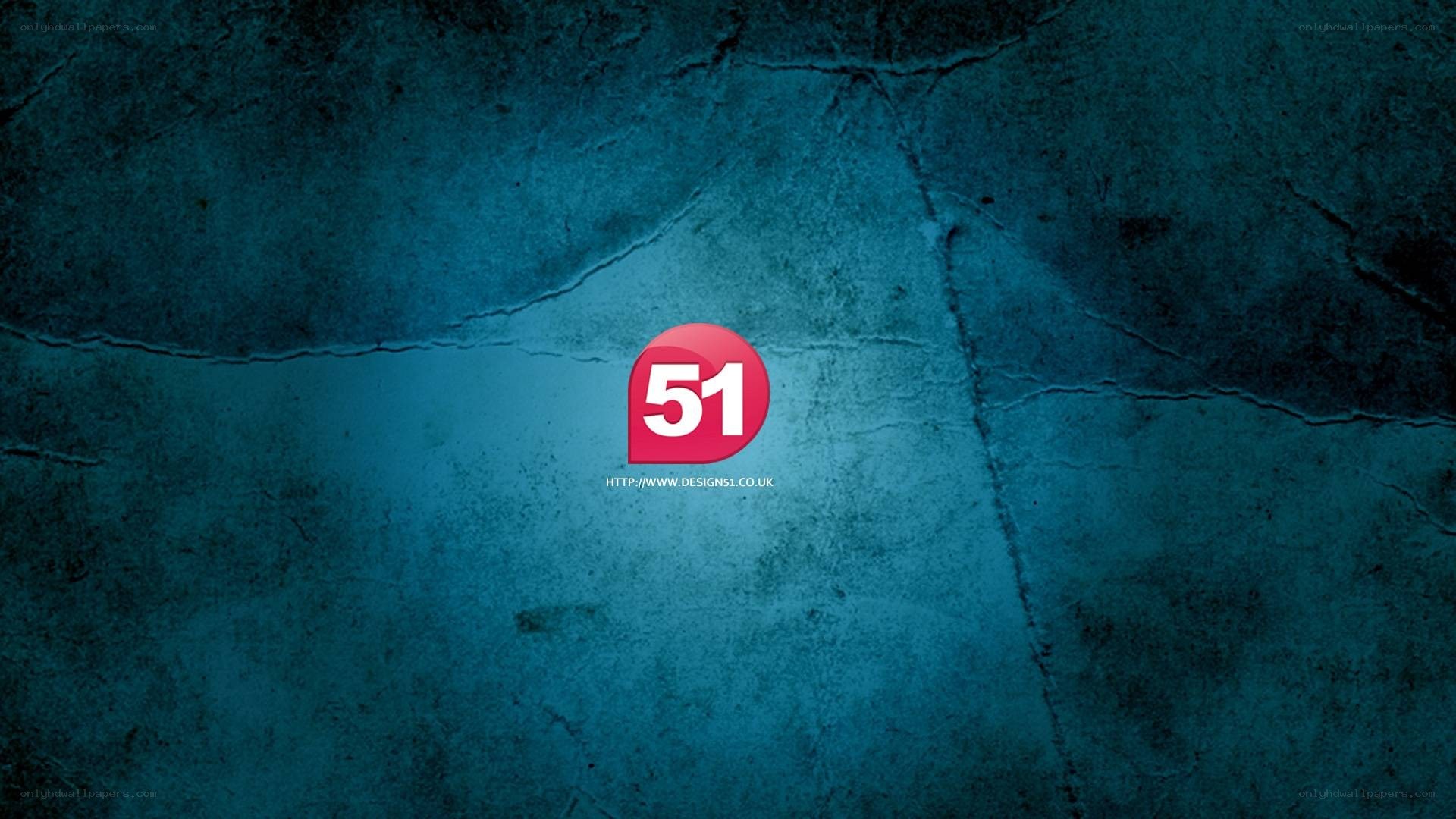 Design 51 logo on textured background