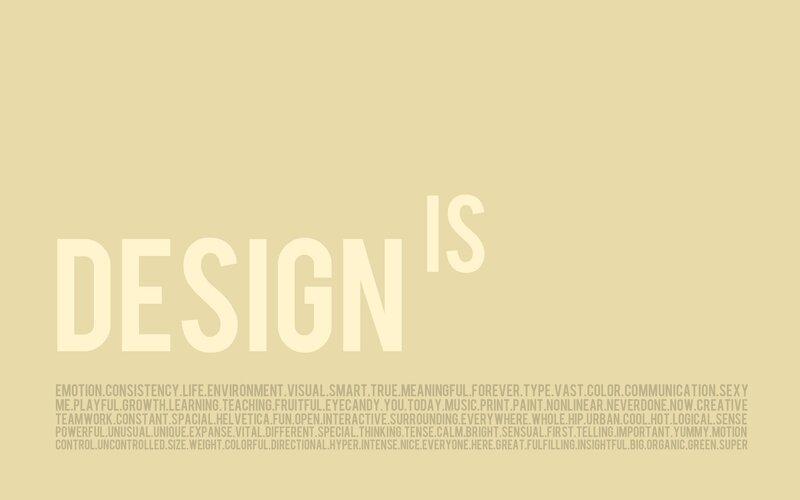Design is a word cloud