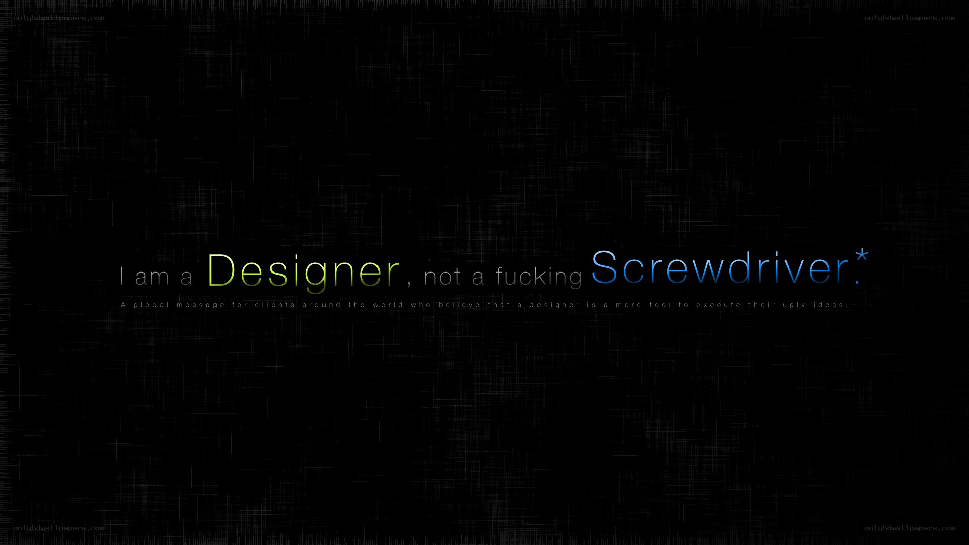 Designer vs Screwdriver