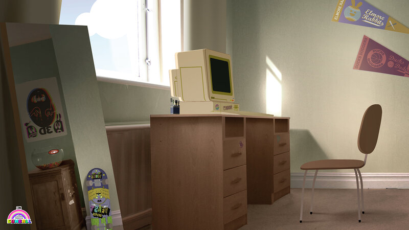 Desk in a Bedroom