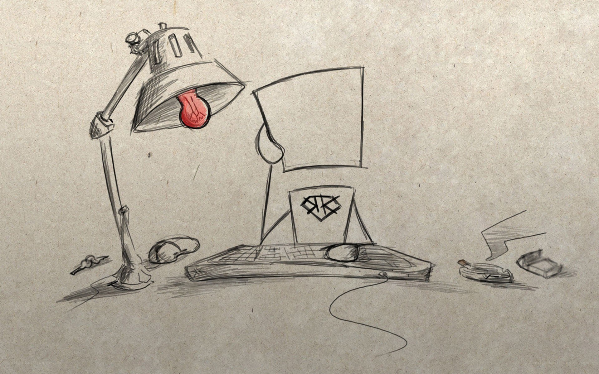 desk lamp sketch