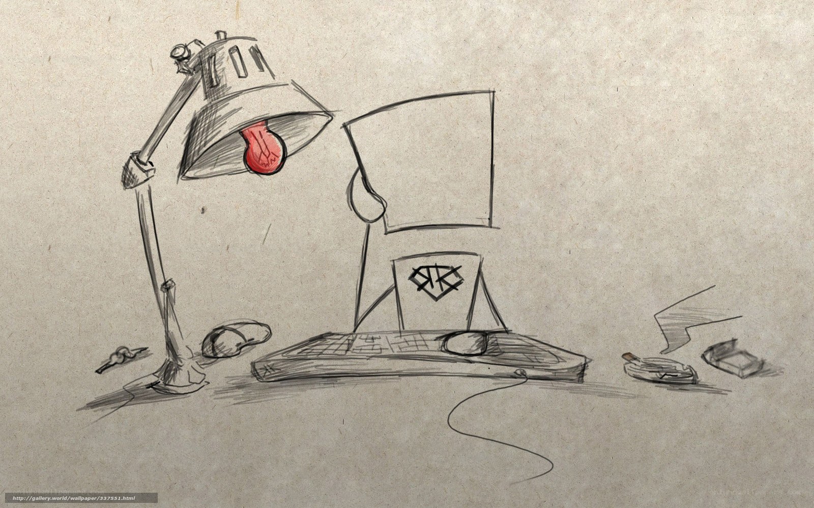 desk lamp sketch