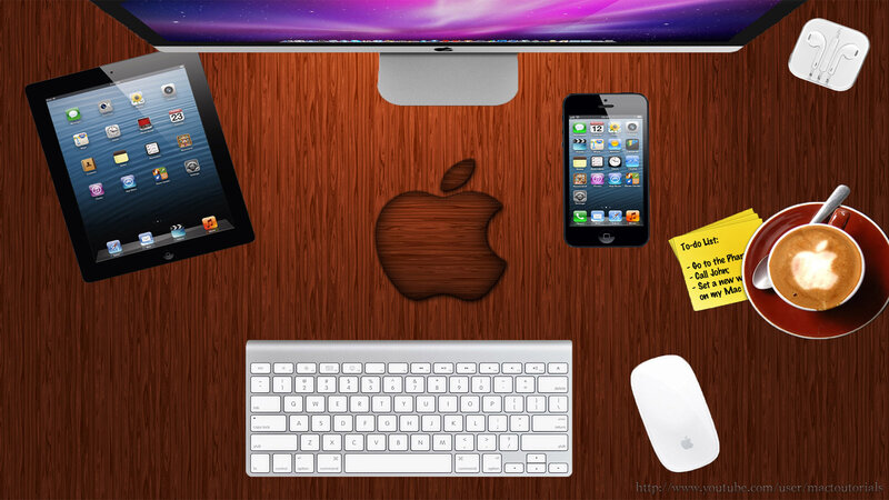 Desk with Apple Devices