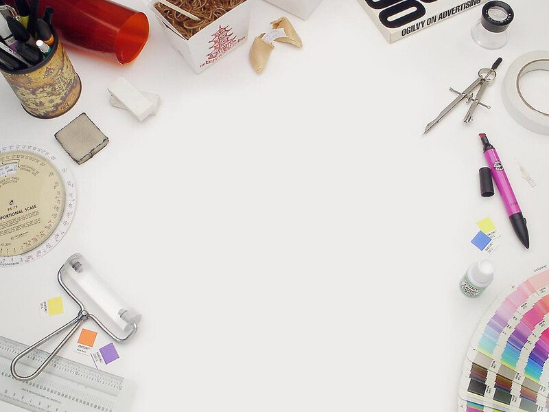 Desk with Art Supplies