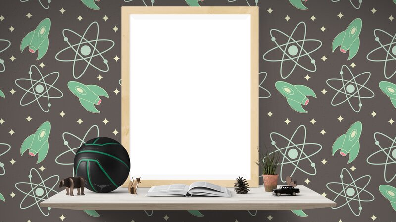 Desk with Framed Picture