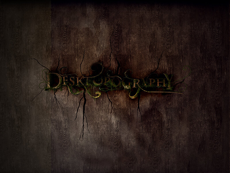 Desktograph logo on wood