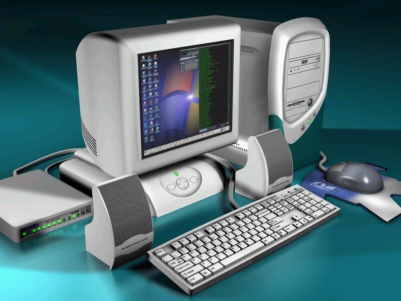 desktop computer setup
