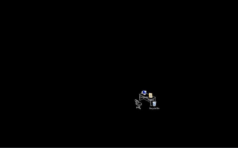 Desktop Icons on Black