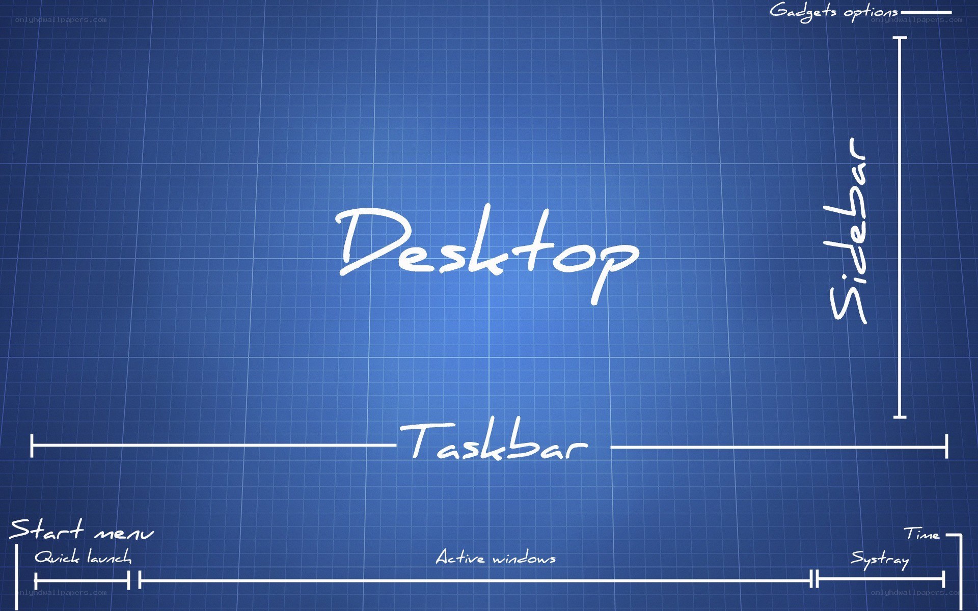 desktop layout diagram