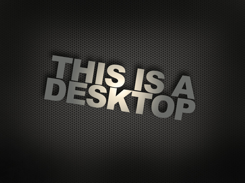desktop text on mesh background