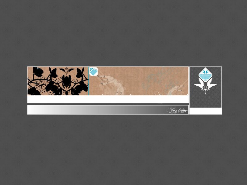 desktop theme with decorative panels