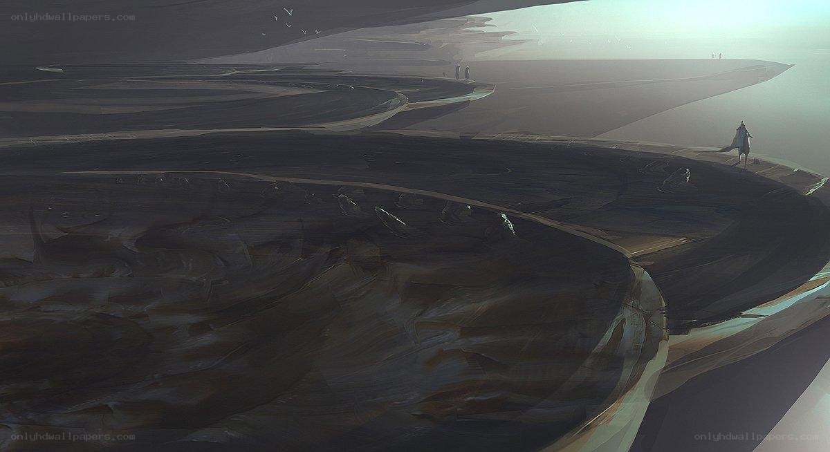 Desolate alien landscape
