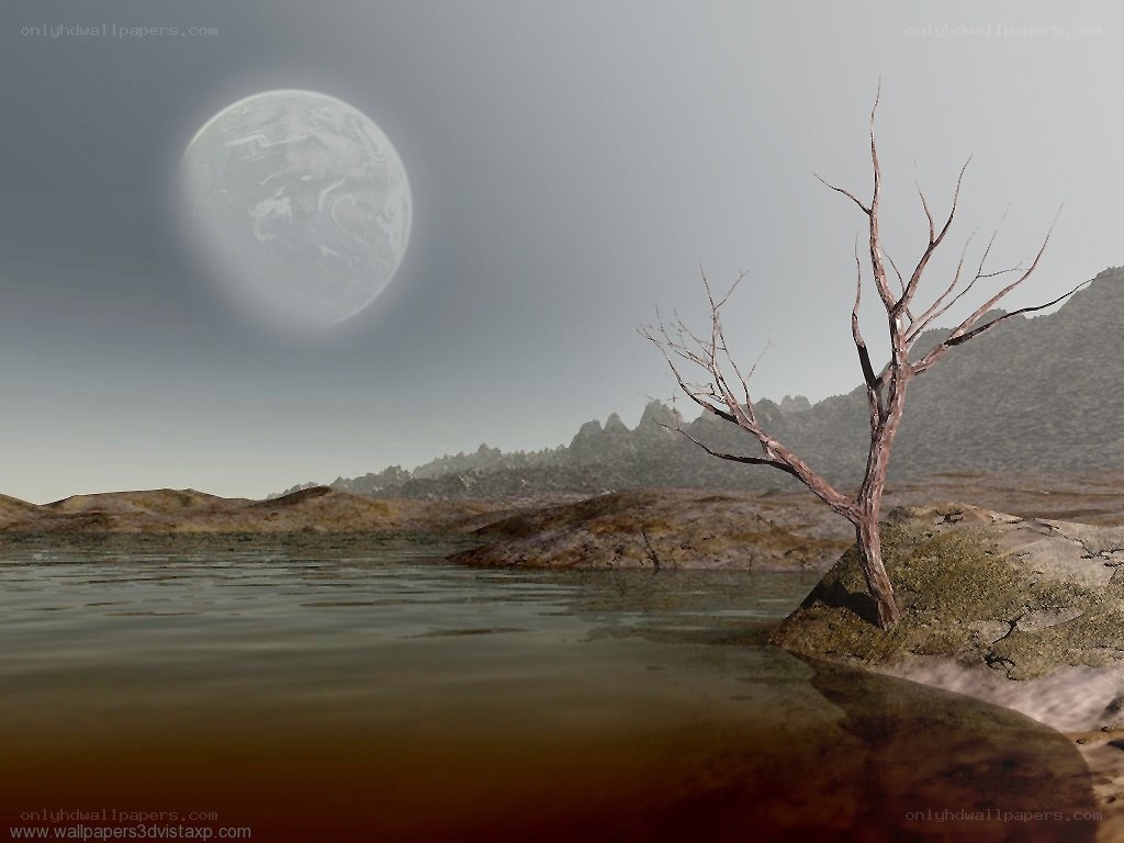 Desolate alien landscape