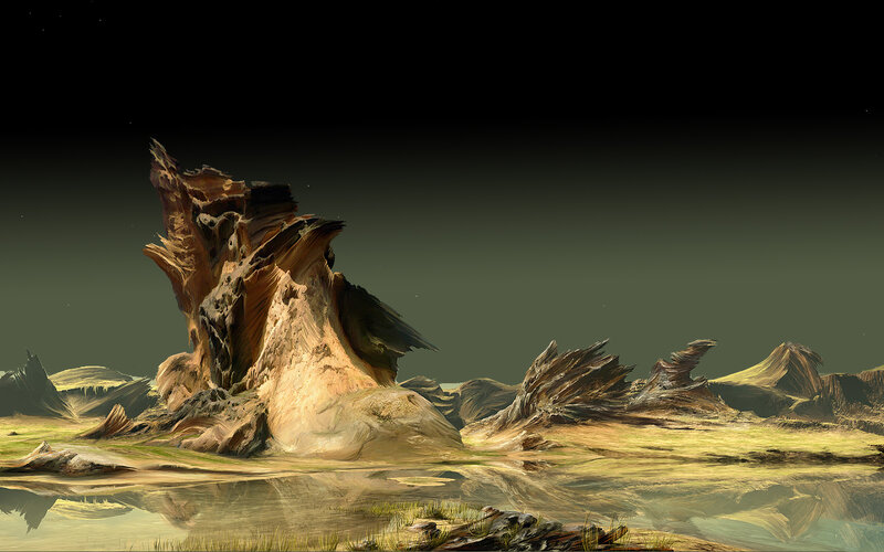 Desolate alien landscape