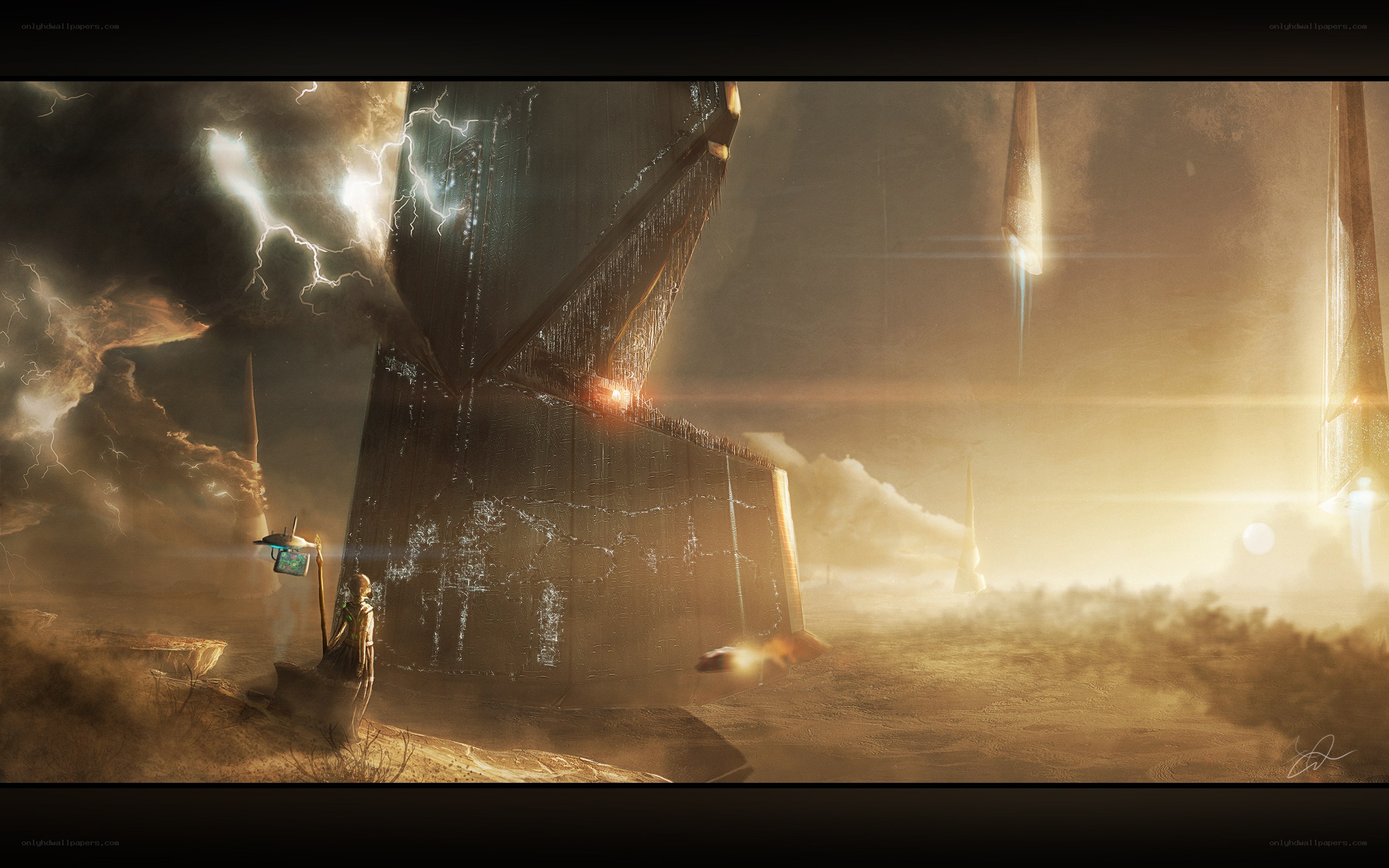 Desolate alien landscape