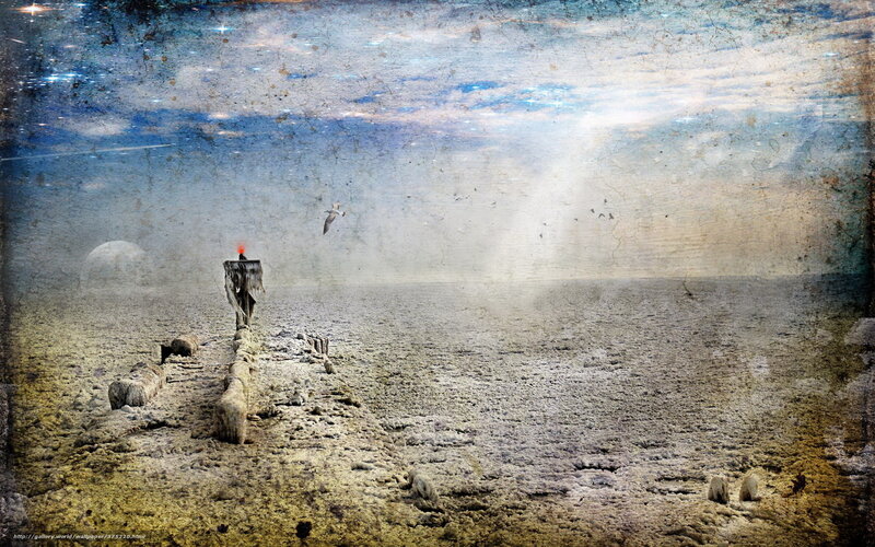 Desolate alien landscape