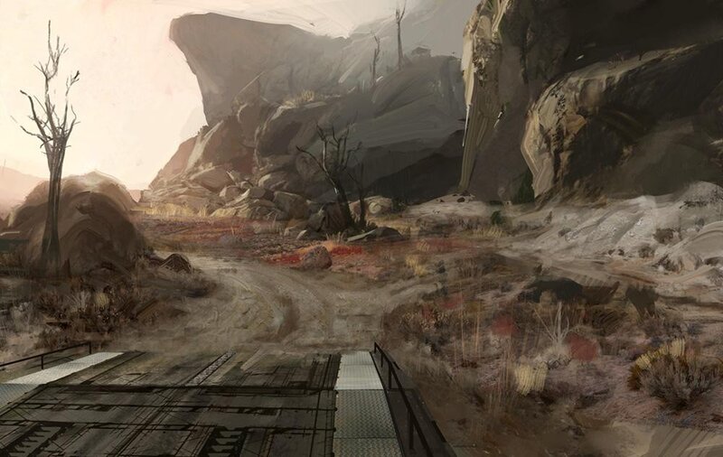Desolate canyon landscape