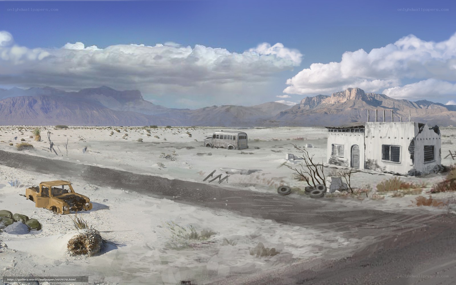 Desolate desert landscape