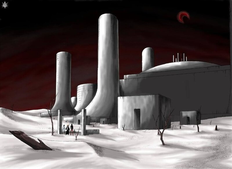 Desolate industrial complex