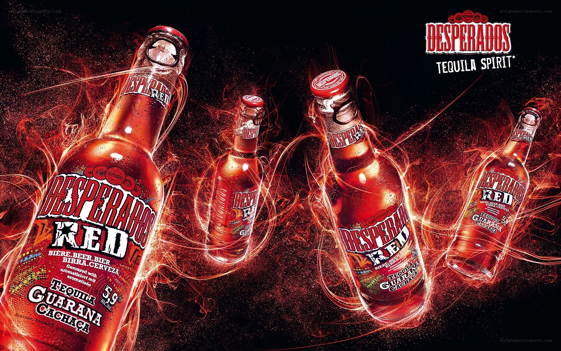 Desperados Red beer bottles