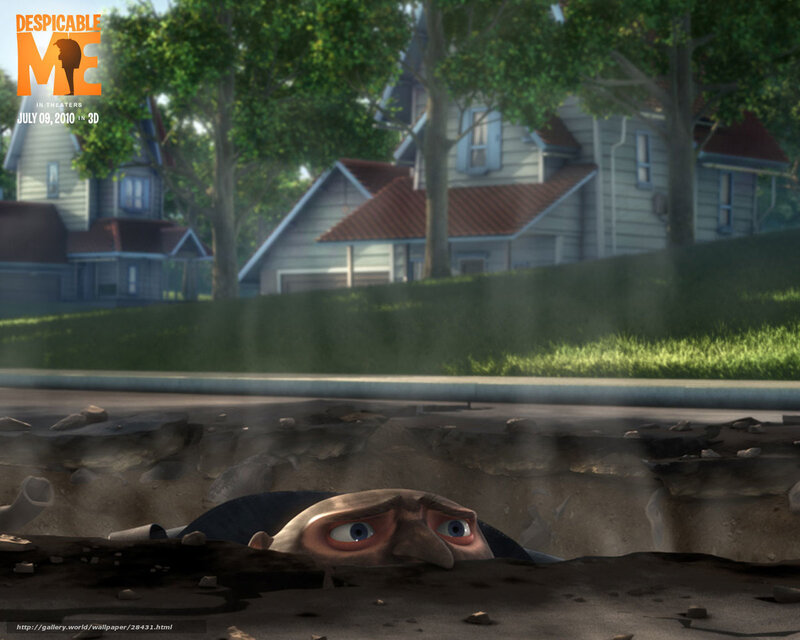 Despicable Me character in hole