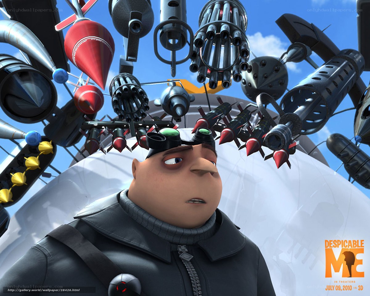 Despicable Me character with weapons