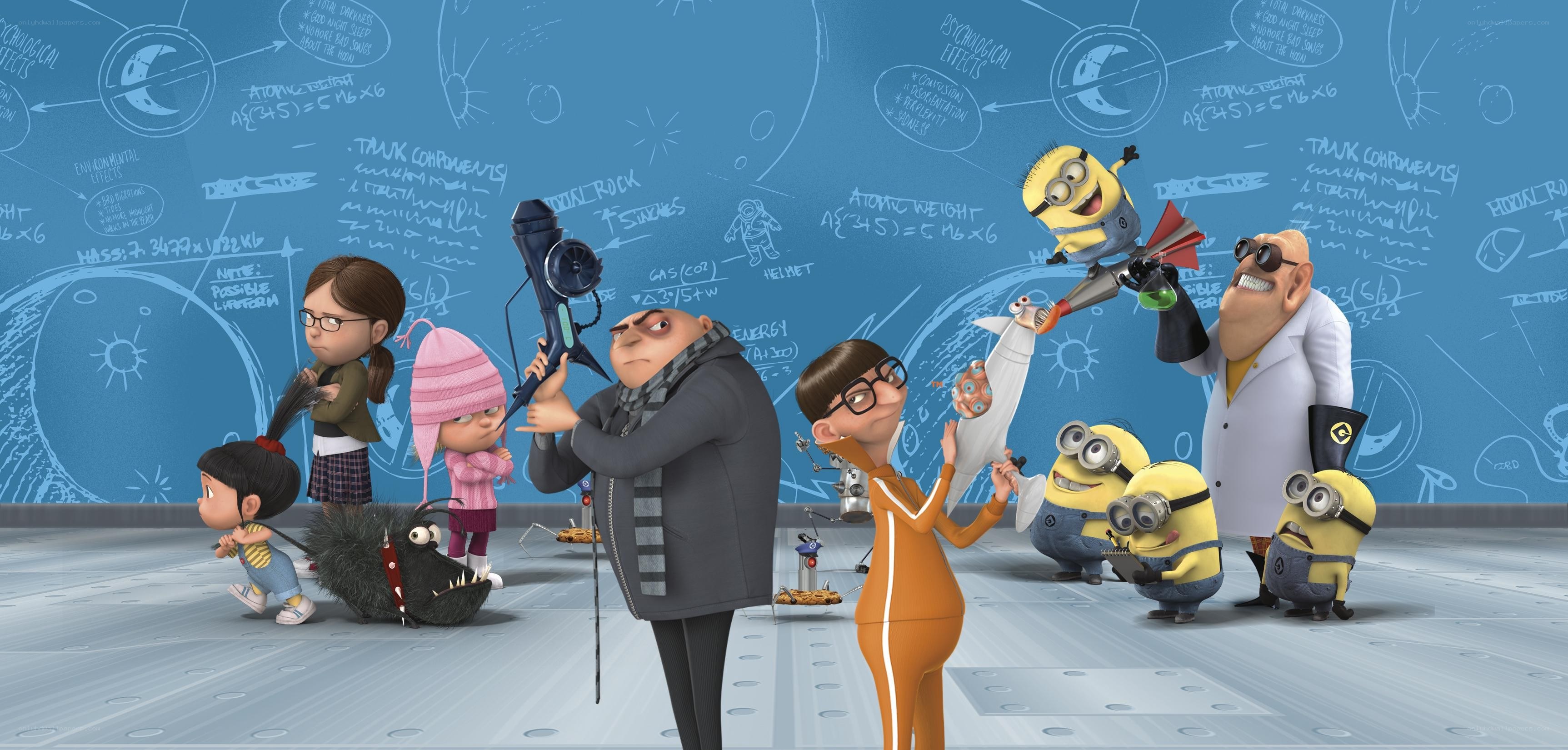 Despicable Me characters in lab