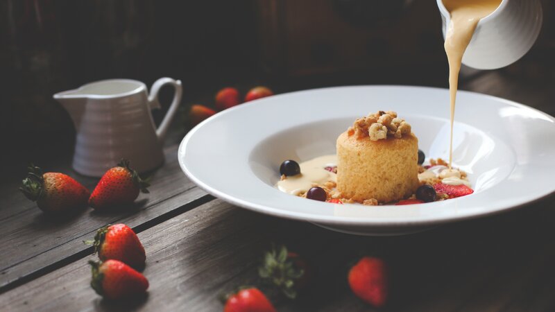 Dessert Being Drizzled