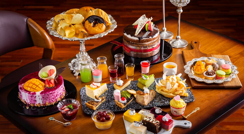 Dessert Spread on Table — Brown