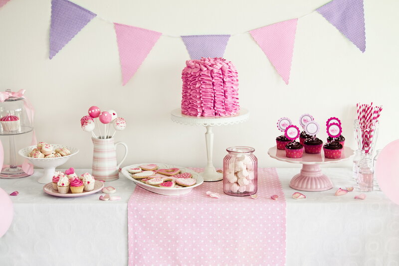 Dessert Table with Cake — Pink